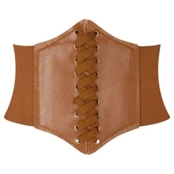 NEW CORSET Belts Elastic Tan - Picture 1 of 4